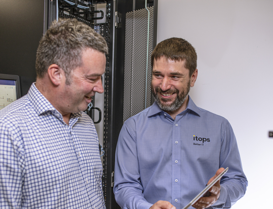 An iTops team member at work