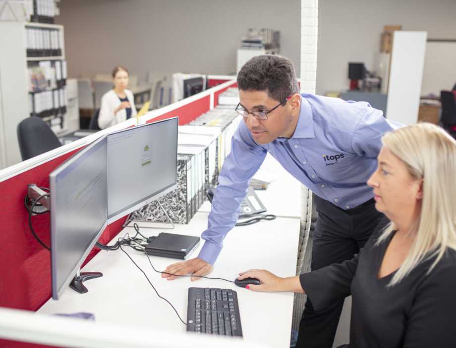 An iTops engineer working on infrastructure
